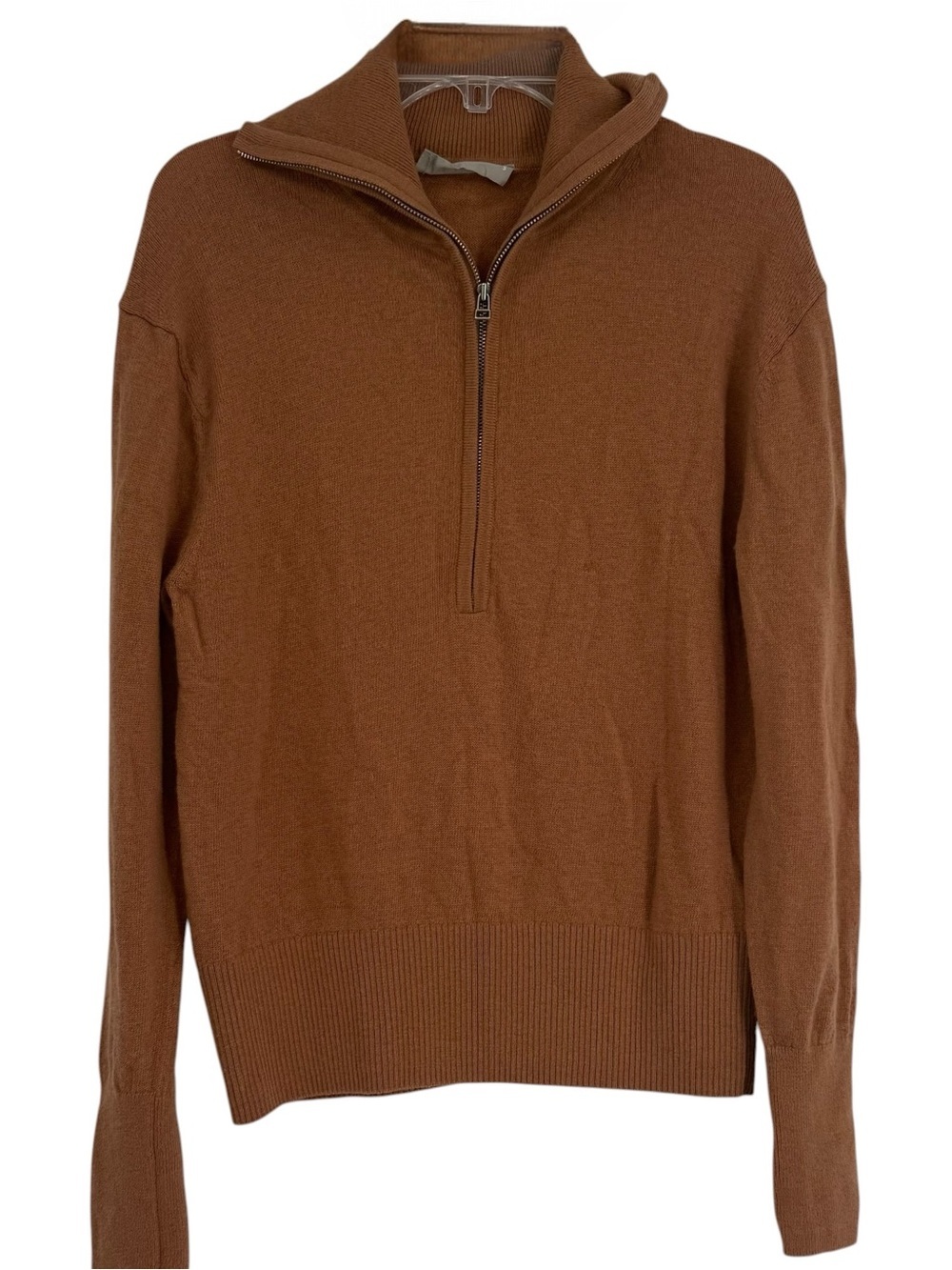 Everlane half zip brown sweater size small Women’s Wool/yak Hair Pullover